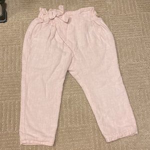 Zara baby girl size 12-18 month paper bag waist flannel pants fully lined